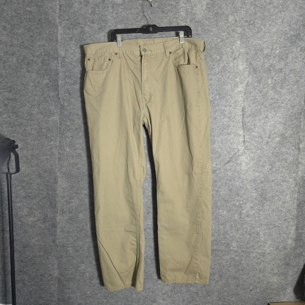 Levi's 559 Relaxed Straight Pants Mens 42x32 Tan Khaki Cotton Twill Workwear 559
